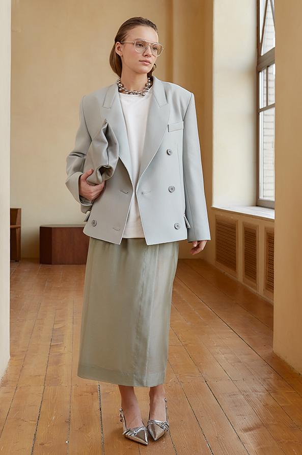 Юбка с запахом из шелковой вуали