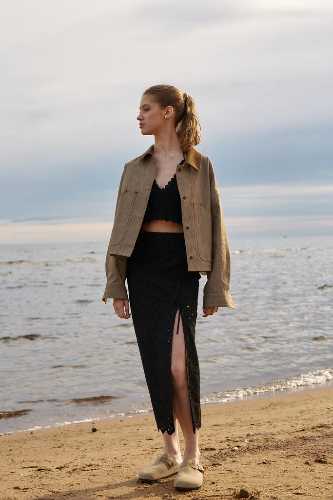 Юбка из хлопка кроше