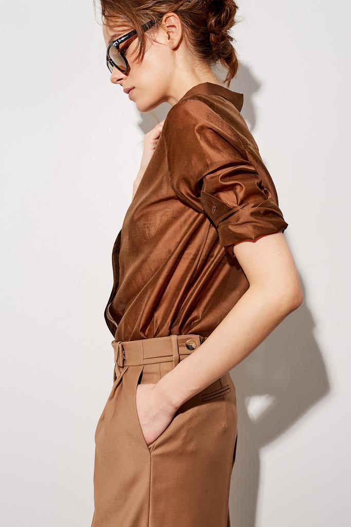 Рубашка из шелковой вуали