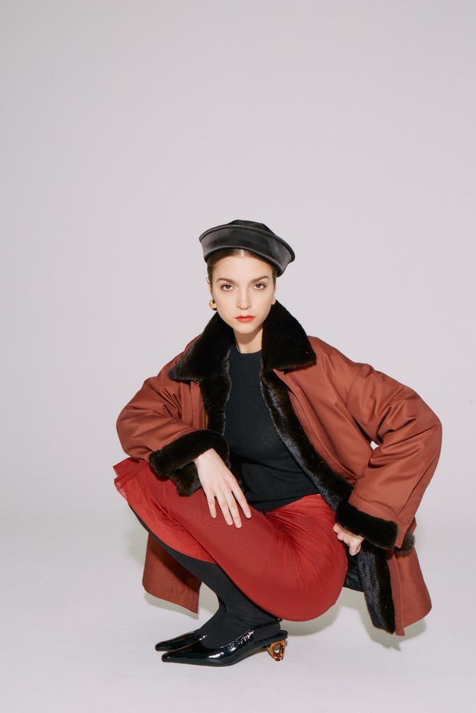 Куртка трансформер с подстежкой из меха норки