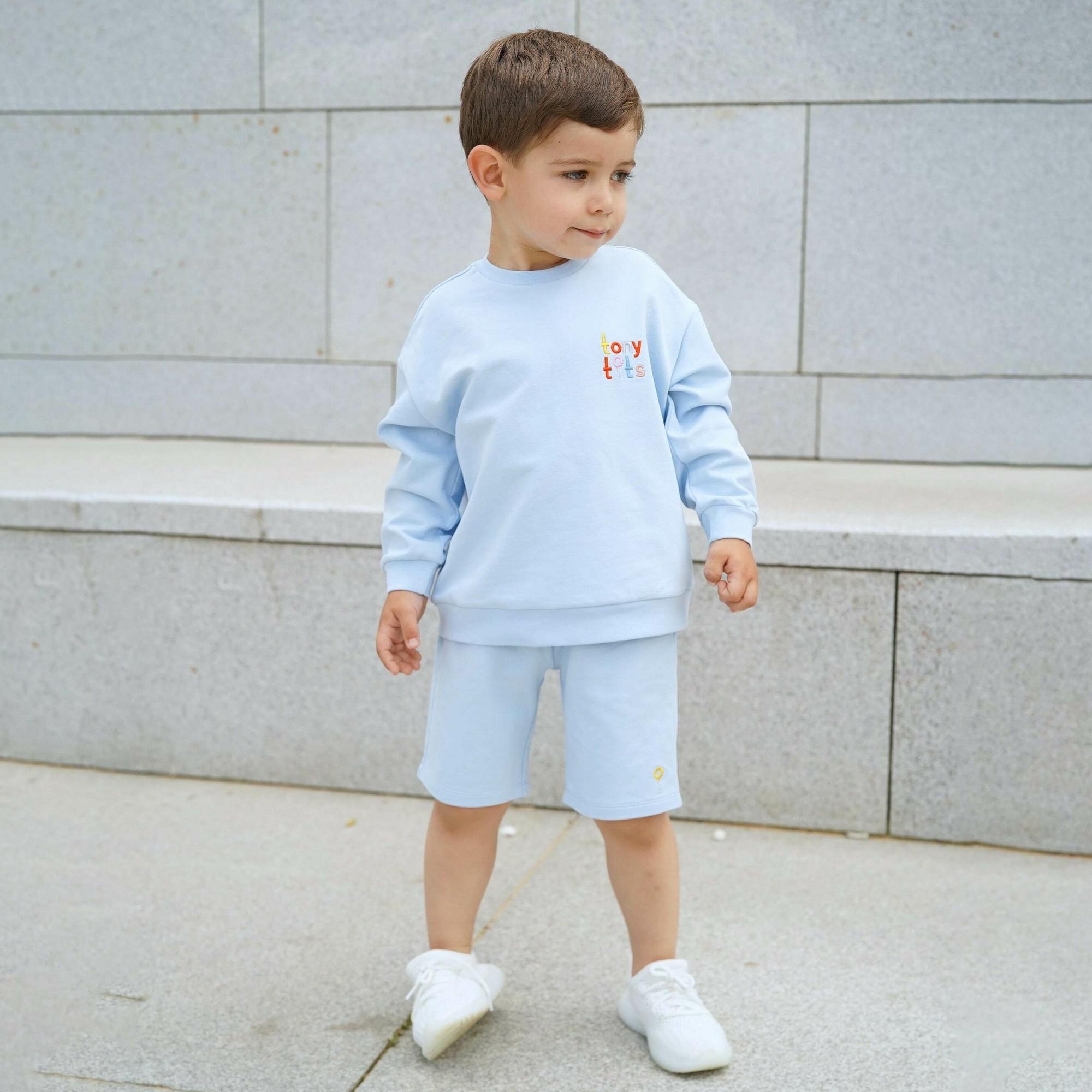 Костюм из тонкого футера Blue Matcha/Голубая матча