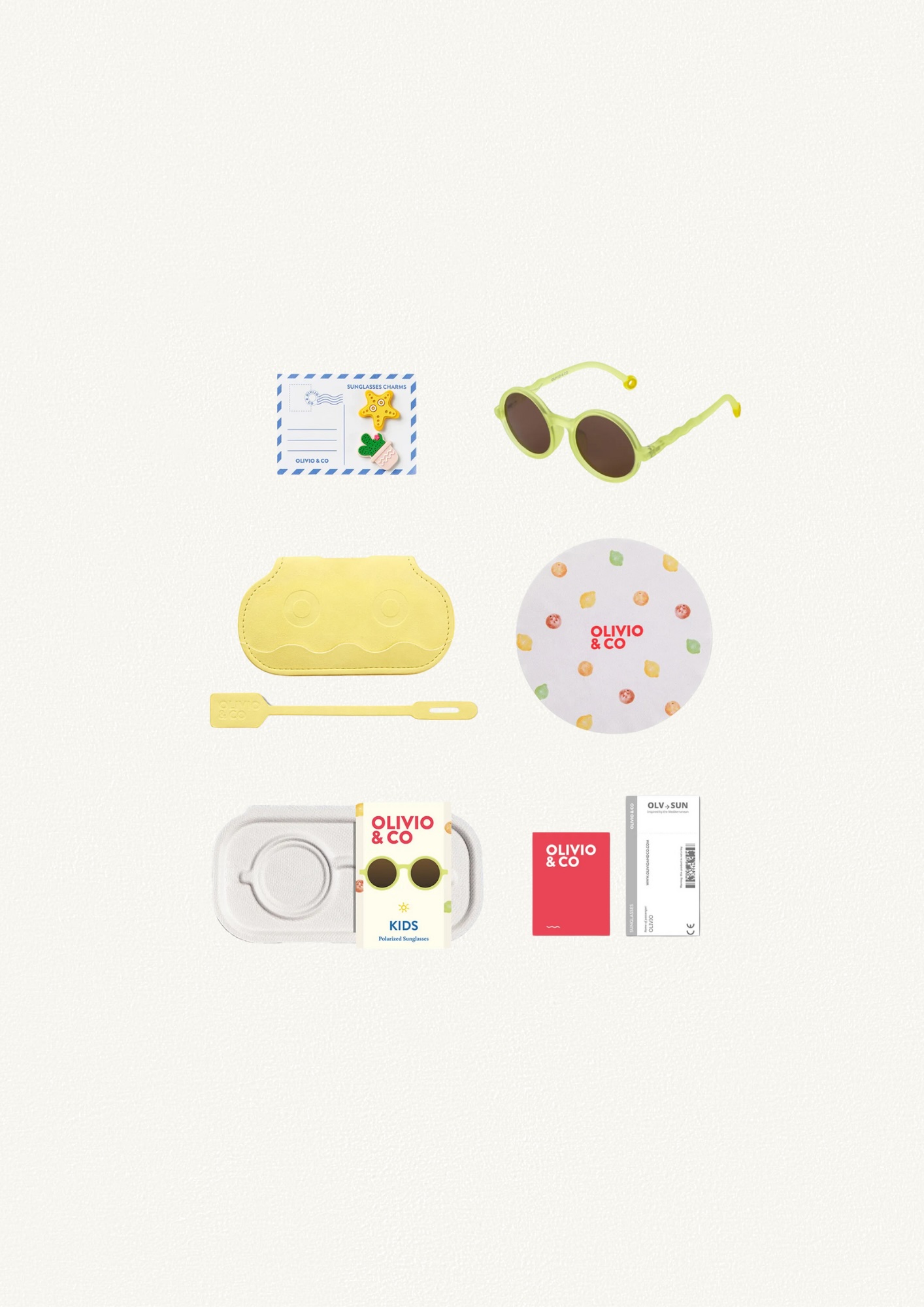 Солнцезащитные очки OLIVIO&CO - Lime Green 3-5 лет