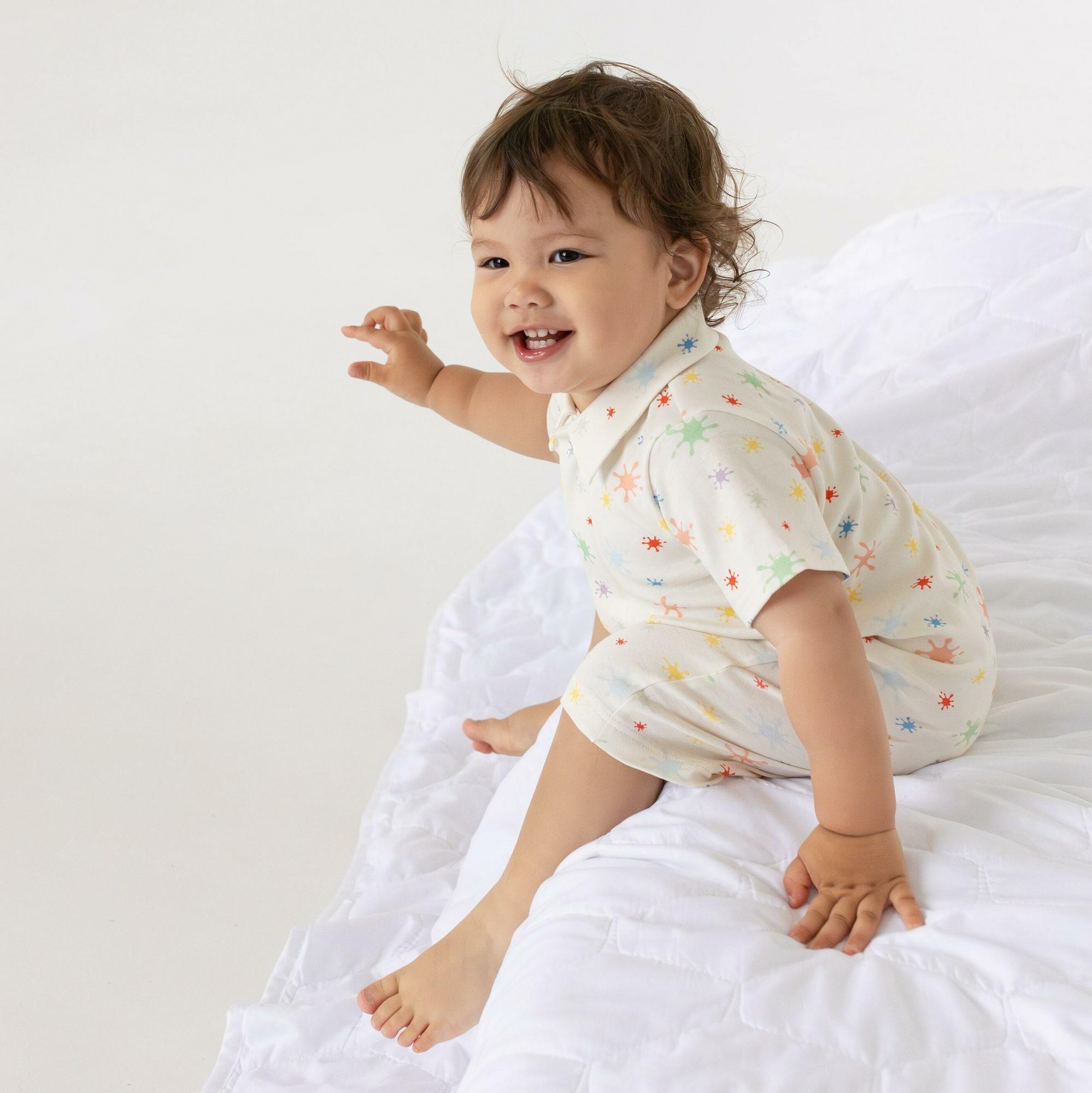 Ромпер-песочник с отложным воротником Splash Party/Весёлые брызги