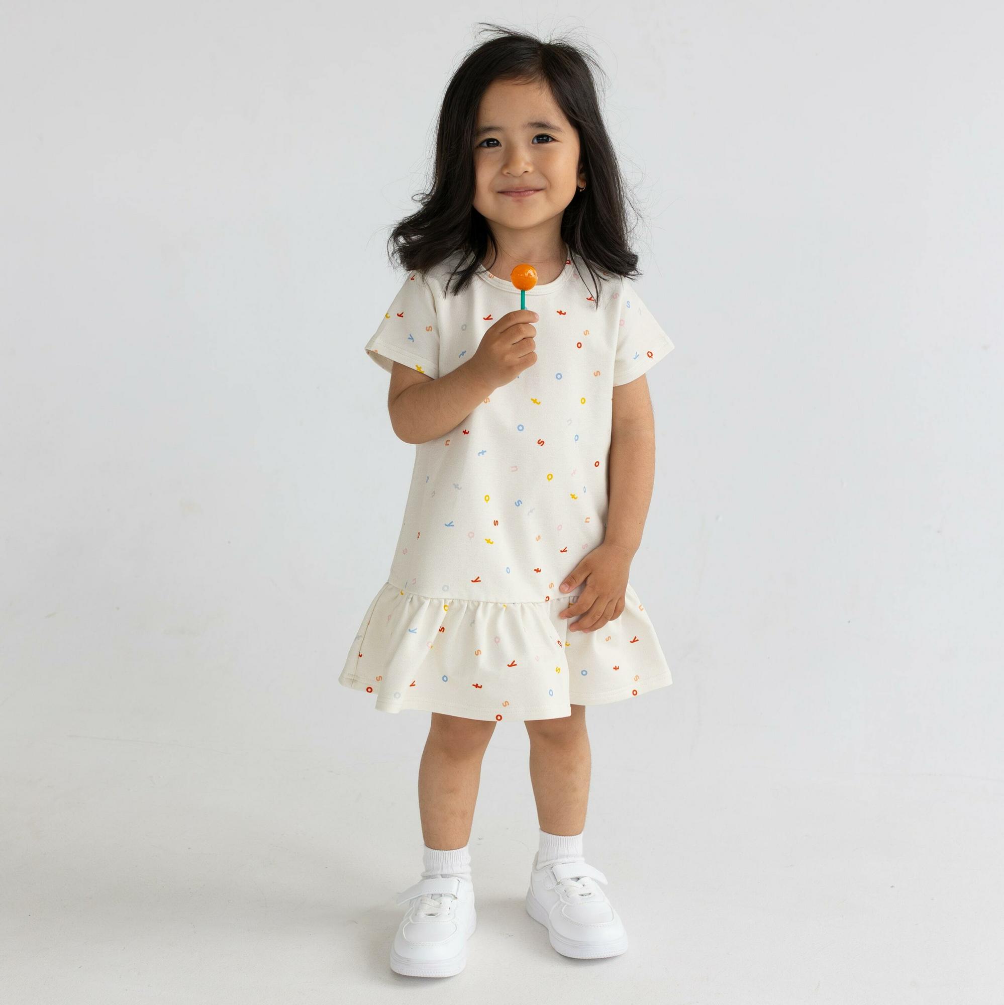 Платье c коротким рукавом Baby Letters/Маленькие буквы