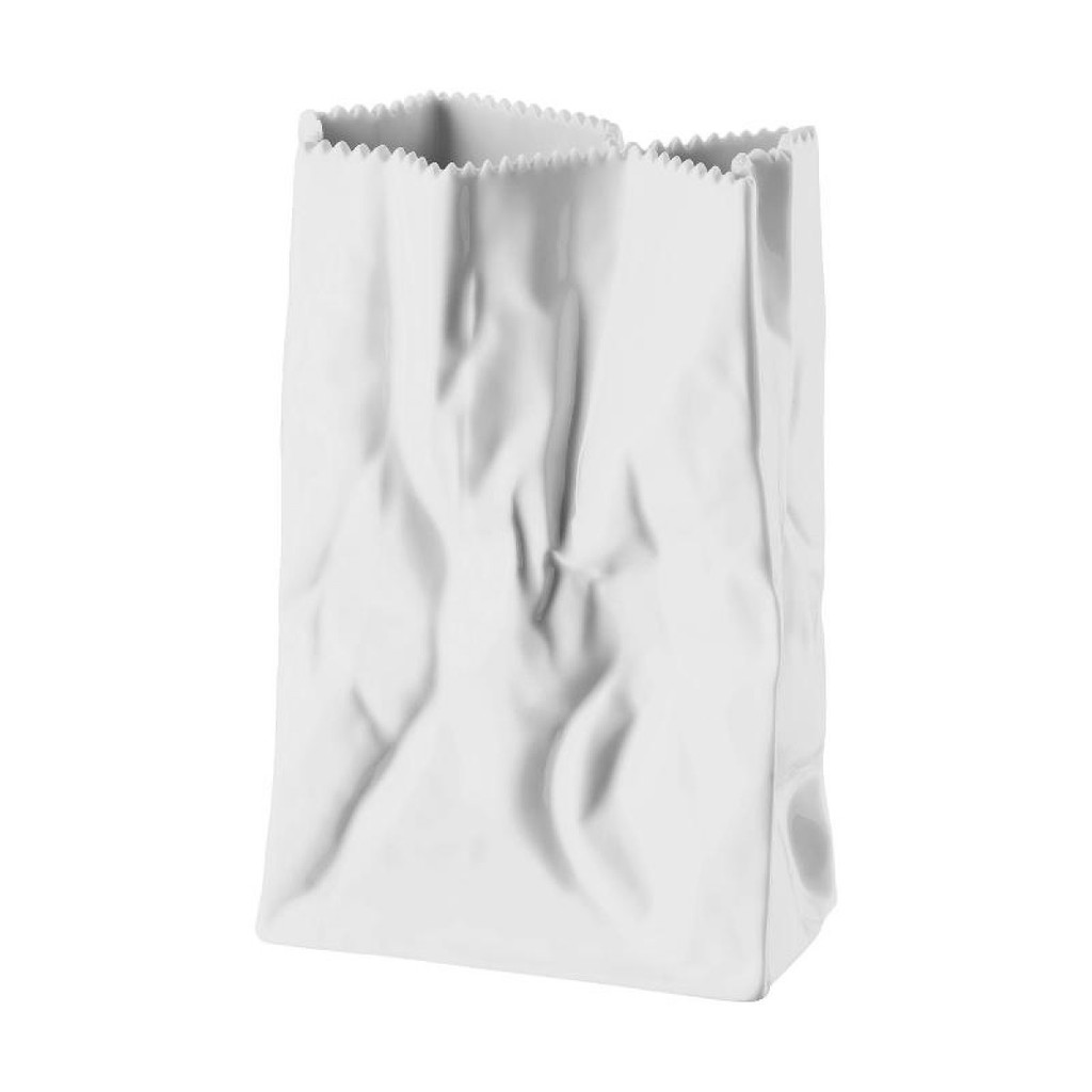 Rosenthal. Ваза мятый пакет, цвет: белый 18 см