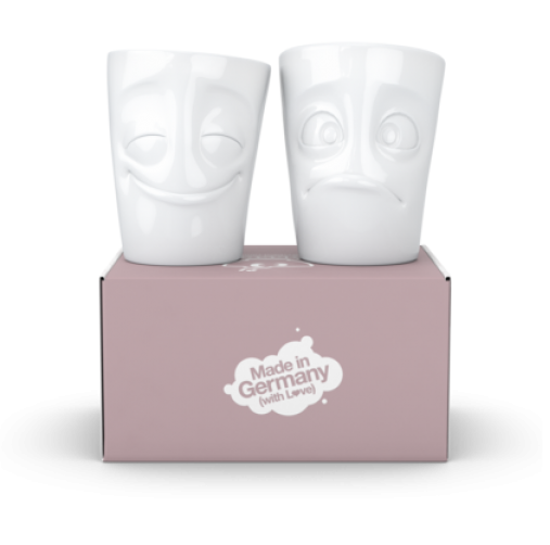 Tassen. Набор 2 стакана без ручки 350 мл. Довольный и смущенный