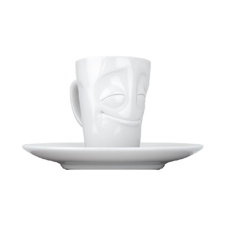 Tassen. Чашка для эспрессо с ручкой 'Веселье',цвет: белый 80 мл