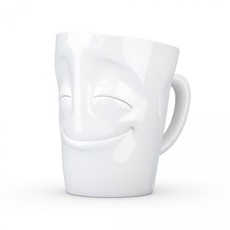 Tassen. Кружка с ручкой 'Довольная', цвет: белый 350 мл