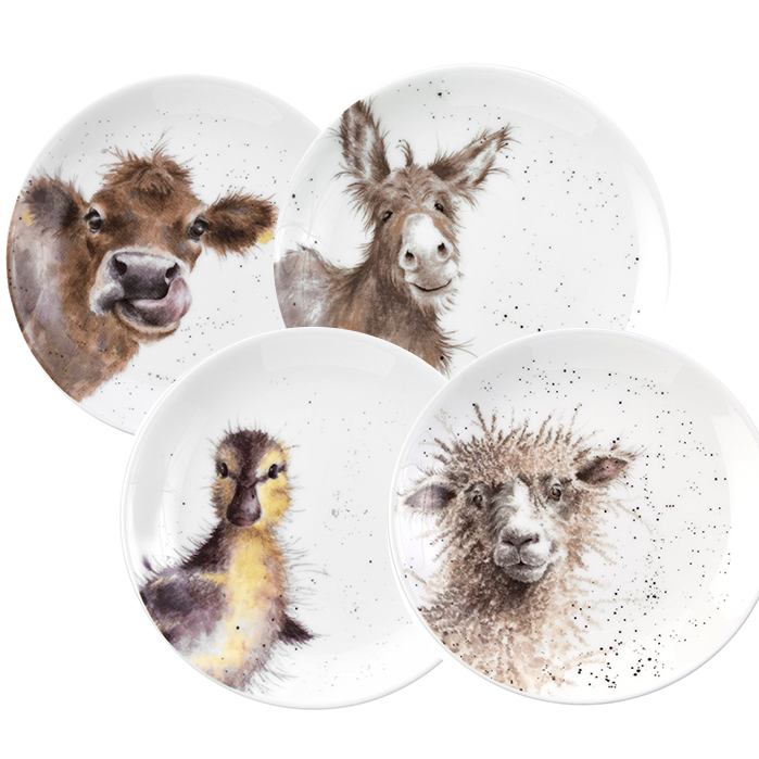 Royal Worcester Wrendale. 029 Набор: 4 десертных тарелки 16,5 см