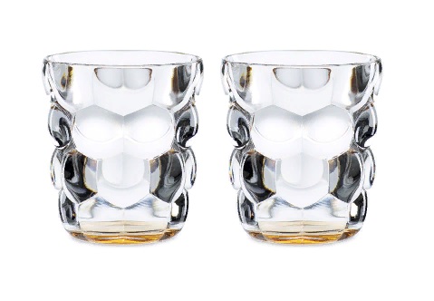 Nachtmann Bubbles. Набор: 2 стакана для воды с оранжевым донышком 330 мл