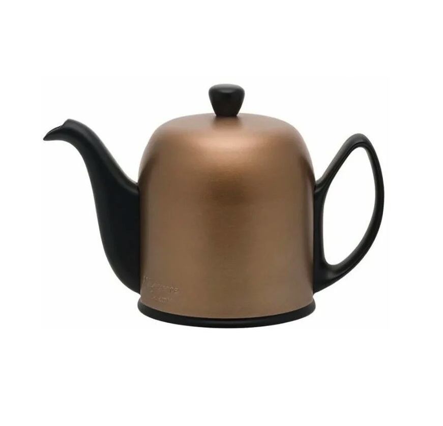 Degrenne Salam Mat Black. Чайник заварочный на 4 чашки с бронзовой крышкой 700 мл