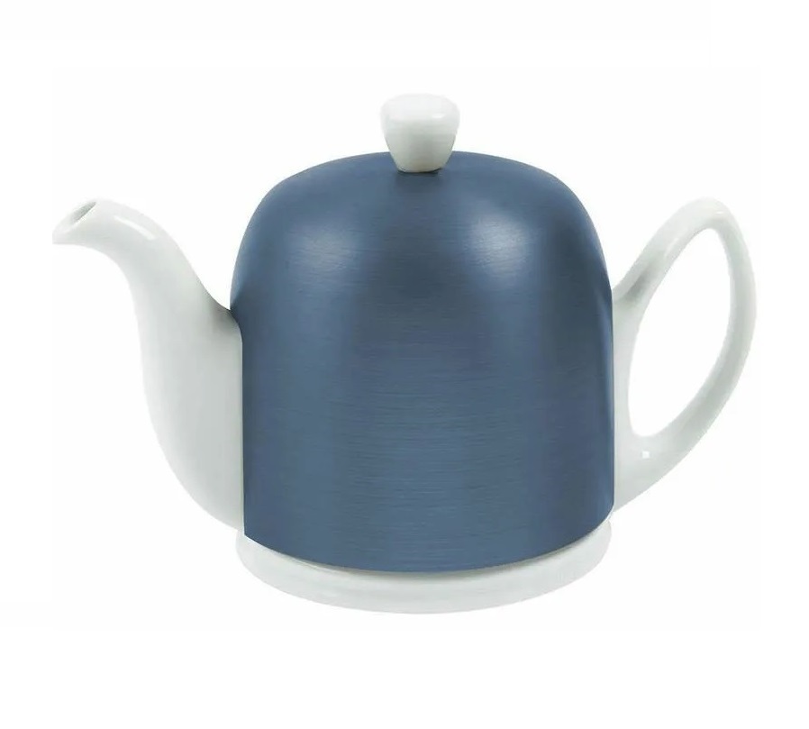 Degrenne Salam White. Чайник заварочный на 4 чашки с крышкой синего цвета 700 мл