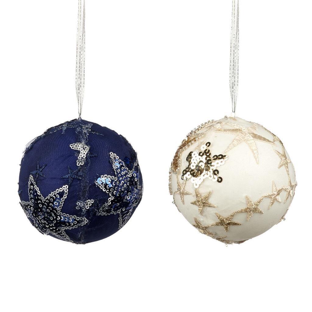 Goodwill. Украшение: ёлочный шар со звездами 11 см. В ассортименте. Цена за 1 шт