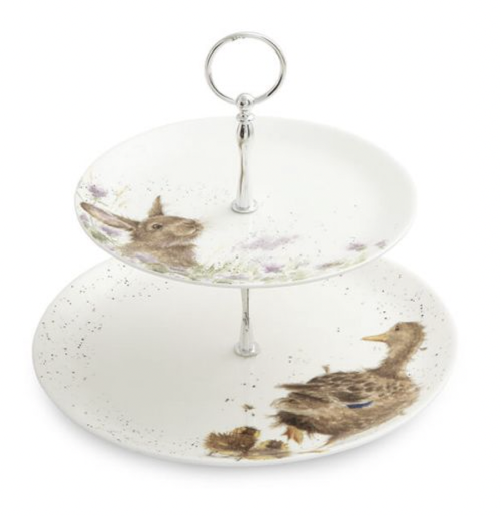 Royal Worcester Wrendale. Этажерка 2х ярусная 20 см/27 см