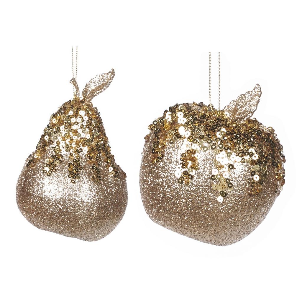 Goodwill. Елочные игрушки 'Яблоко/груша' 12 см. В ассортименте. Цена за 1 шт