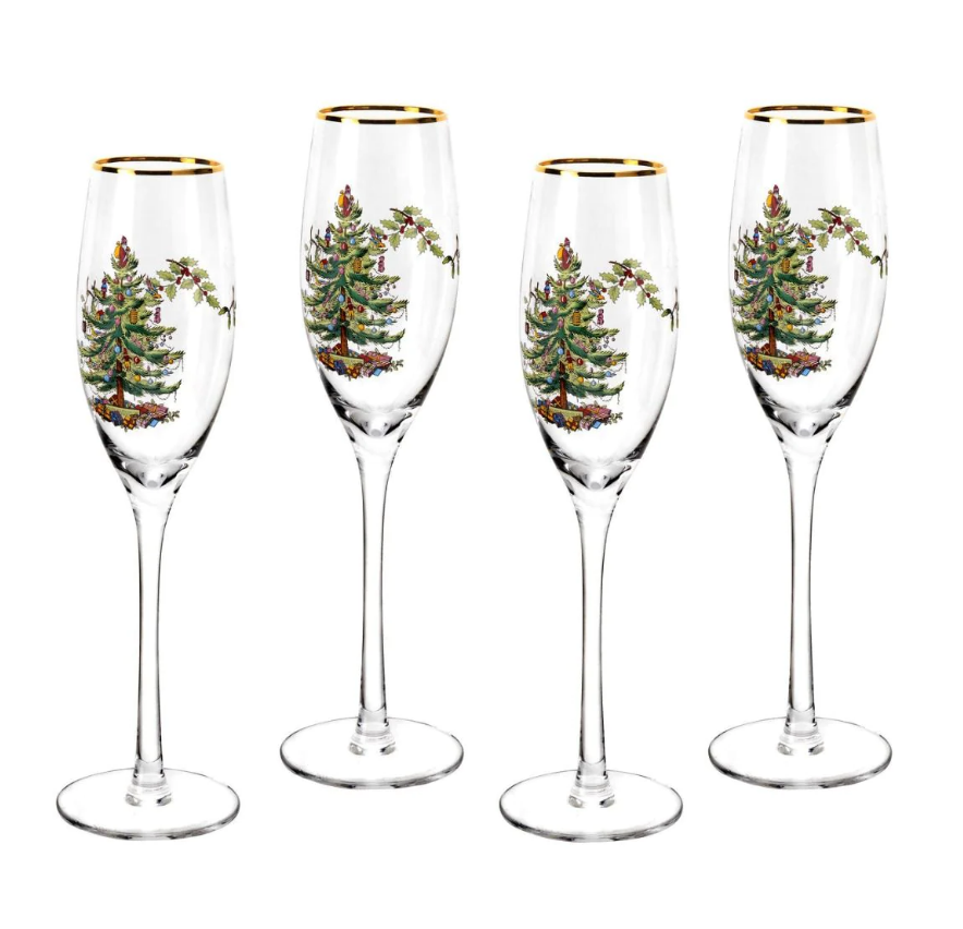 Portmeirion Spode. Набор: 4 бокала для шампанского 240 мл