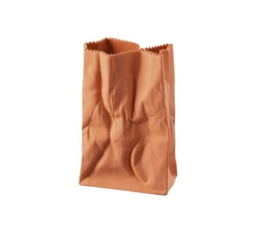 Rosenthal. Ваза мятый пакет, цвет: коралловый 18 см