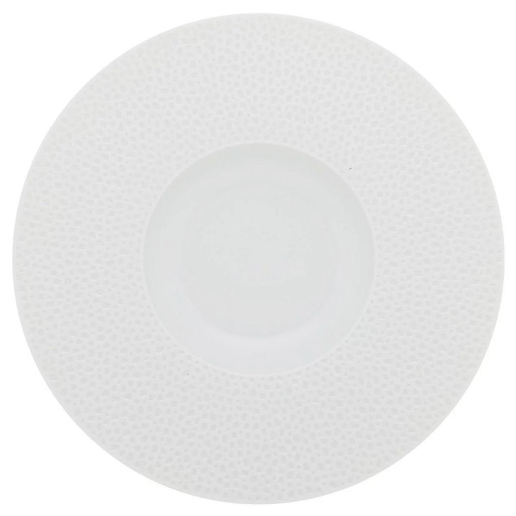 Degrenne L-Perles De Rosee Blanches. Тарелка с широким бортом 30 см