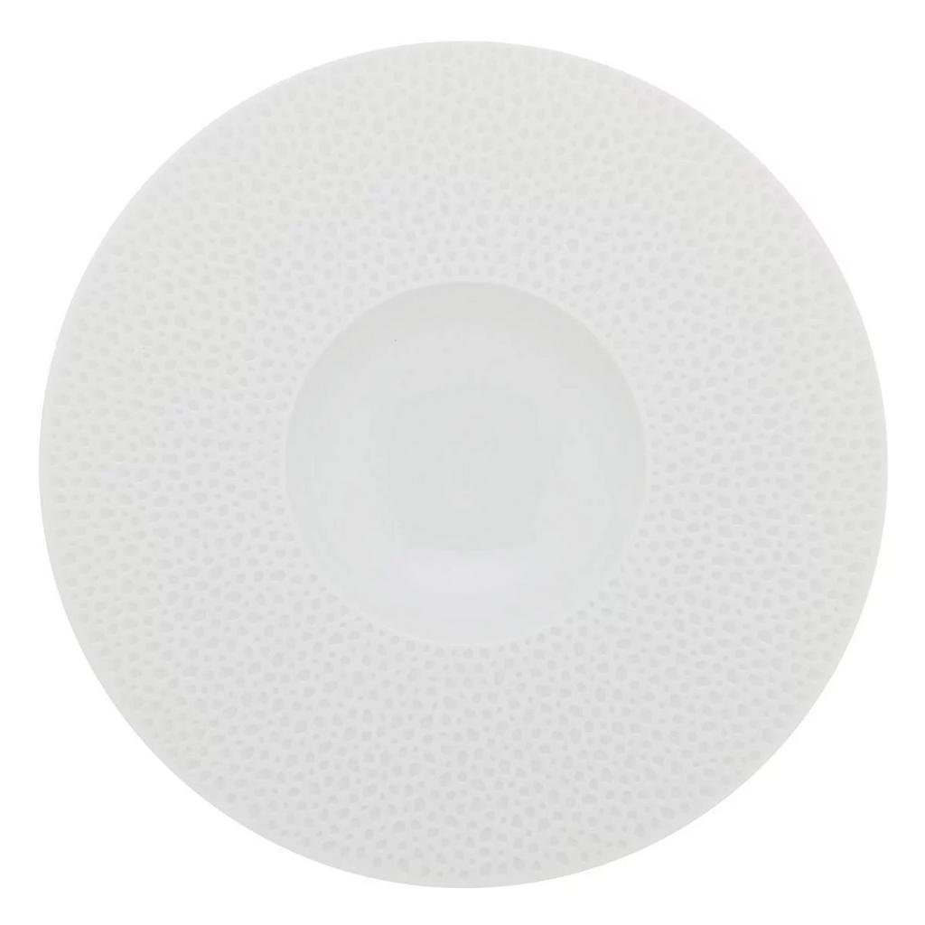 Degrenne L-Perles De Rosee Blanches. Тарелка с широким бортом 28 см