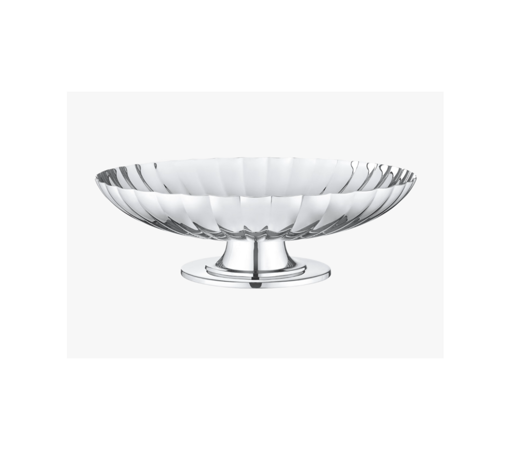 Georg Jensen. Блюдо на подставке из нержавеющей стали