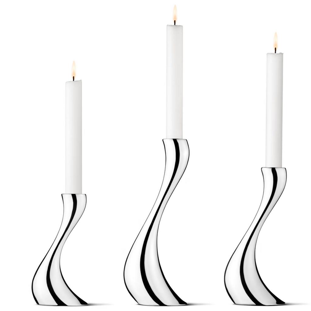 Georg Jensen. Набор: 3 подсвечника из нержавеющей стали N2