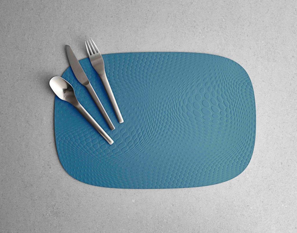 Aida Karim. Салфетка из переработанной кожи, цвет: blueberry, 45x30,6 см