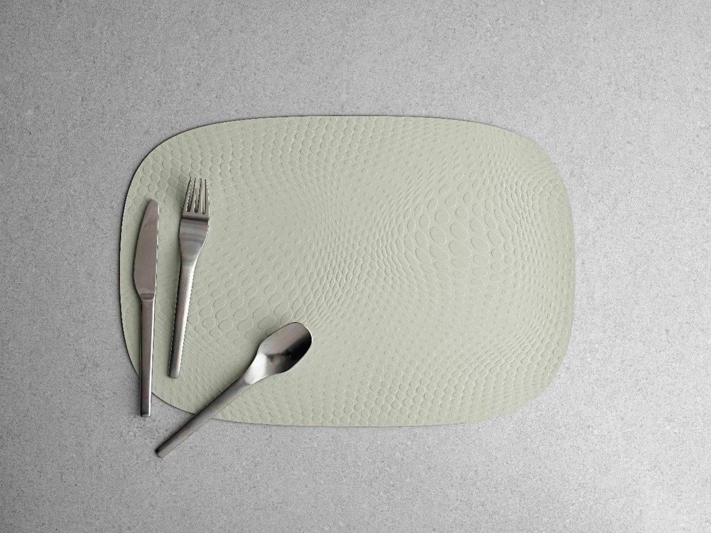 Aida Karim. Салфетка из переработанной кожи, цвет: pistachio, 45x30,6 см