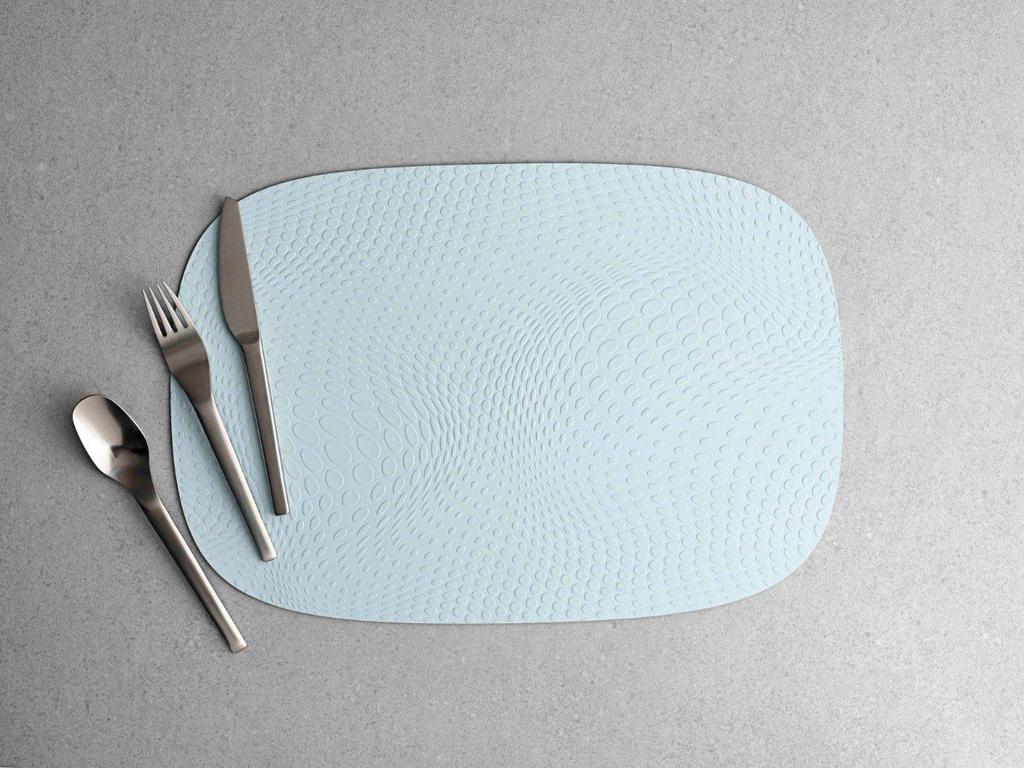 Aida Karim. Салфетка из переработанной кожи, цвет: aqua, 45x30,6 см