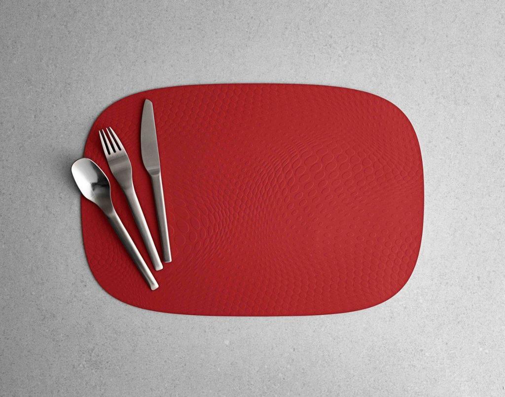 Aida Karim. Салфетка из переработанной кожи, цвет: chili, 45x30,6 см