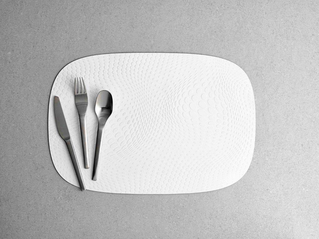 Aida Karim. Салфетка из переработанной кожи, цвет: mozzarella, 45x30,6 см