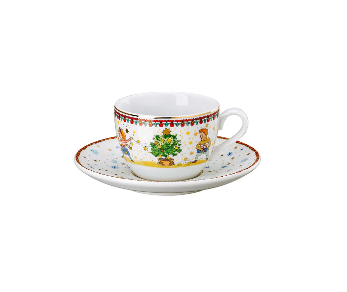 Hutschenreuther Weihnachtsleuchten 2024. Чайная пара 220 мл с блюдцем