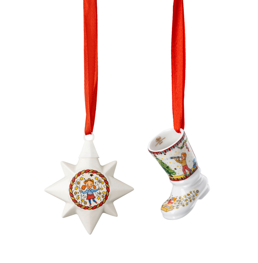 Hutschenreuther Weihnachtsleuchten. Набор: 2 подвески 5 см N2