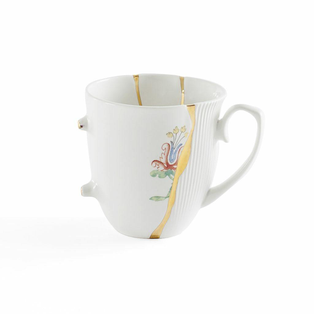 Seletti. Кружка Kintsugi "Белый / Золотой", 280 мл