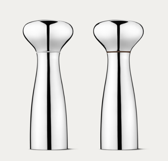 Georg Jensen Alfredo. Набор: солонка и перечница из нержавеющей стали