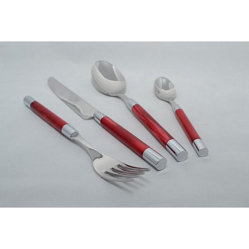 Capdeco Conty. Приборы столовые, набор из 24 предмета, цвет: grenadine