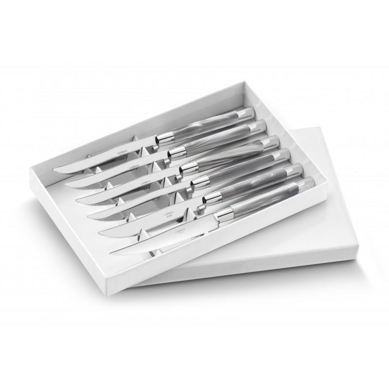 Capdeco Conty. Набор: 6 ножей для стейка, цвет: light grey