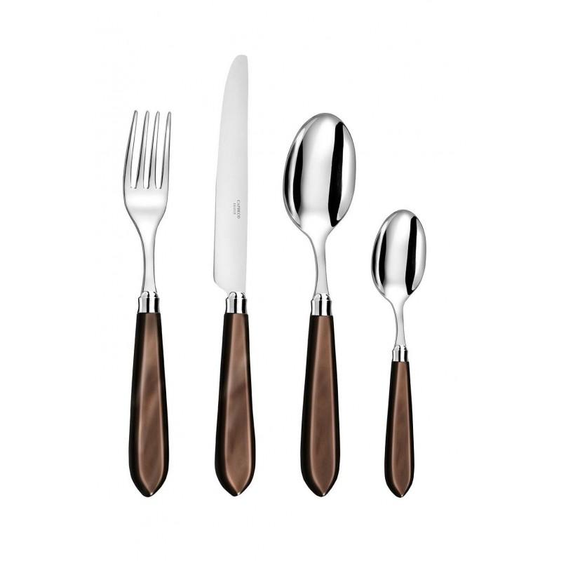 Capdeco Omega. Приборы столовые, набор из 24 предмета, цвет: brown