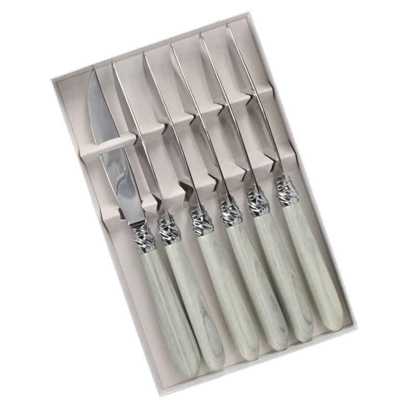 Capdeco Diana. Набор: 6 ножей для стейка, цвет: marble