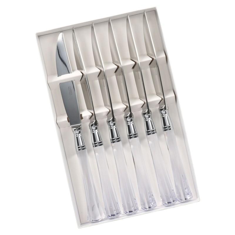 Capdeco Venus. Набор: 6 ножей для стейка, цвет: crystal