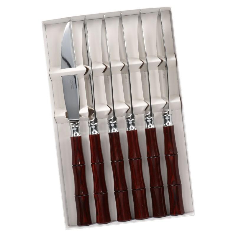 Capdeco Byblos. Набор: 6 ножей для стейка, цвет: natural wood