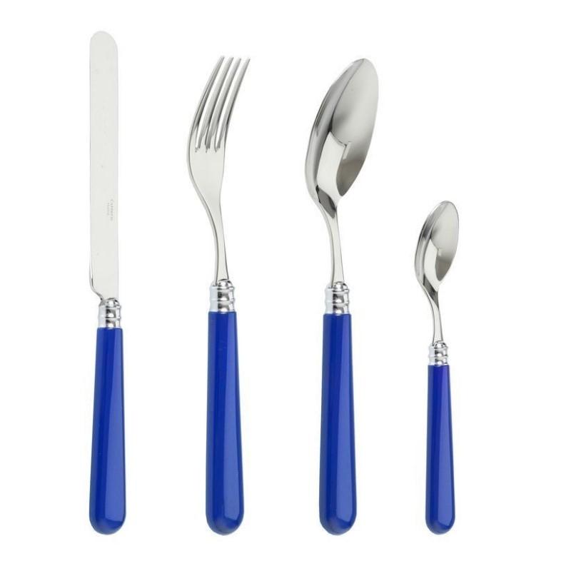 Capdeco Helios. Приборы столовые, набор из 24 предмета, цвет: france blue