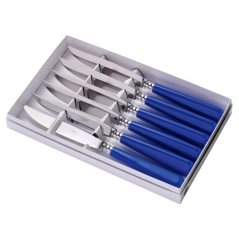Capdeco Helios. Набор: 6 ножей для стейка, цвет: france blue