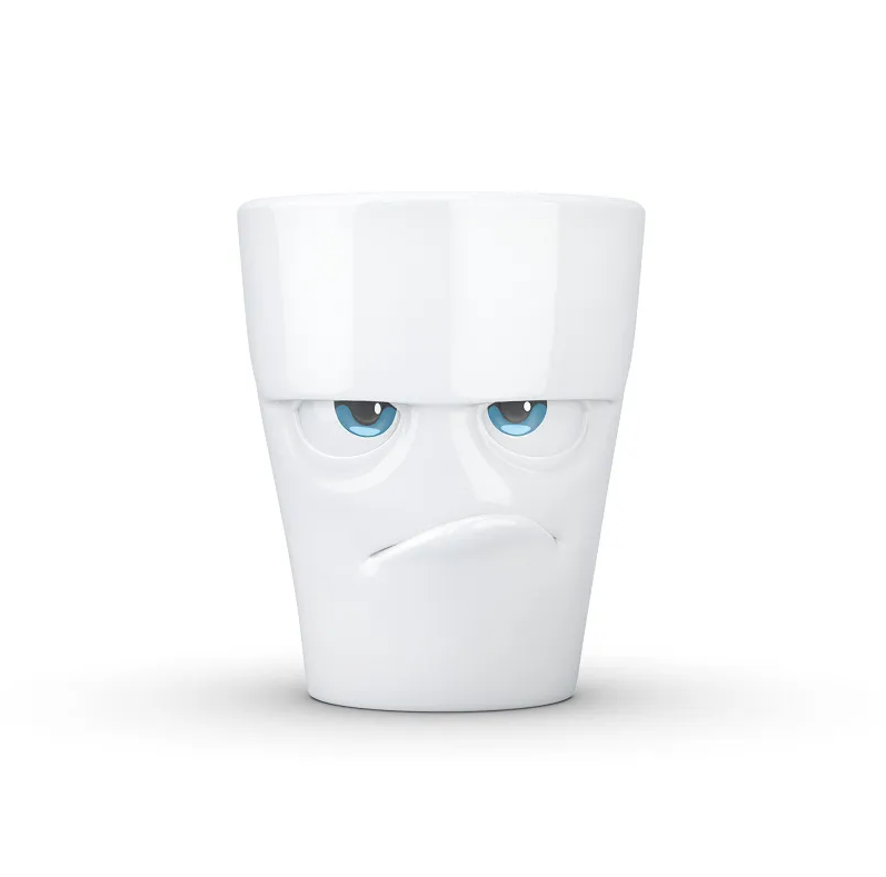 Tassen. Кружка голубыми глазками 'Ворчун, цвет: белый 350 мл
