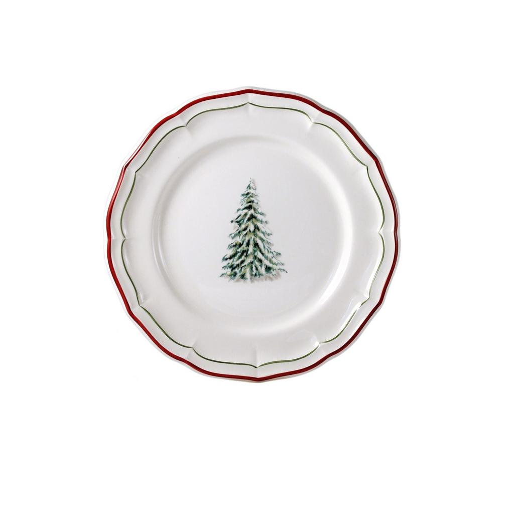 Gien Filet Noel. Набор: 4 обеденных тарелки 26 см