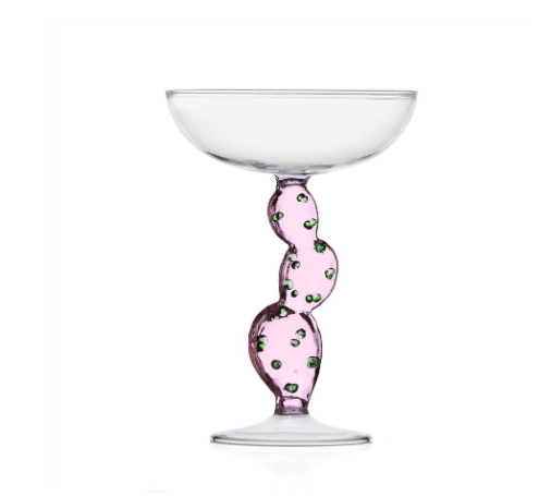 Ichendorf Desert plants. Чаша для шампанского с розовым кактусом 17x12 см