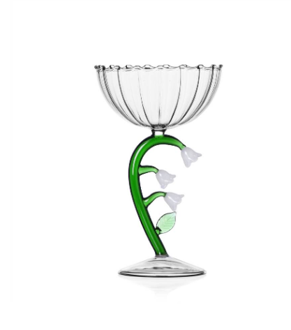 Ichendorf Botanica. Чаша для шампанского с белым цветком 18x11 см