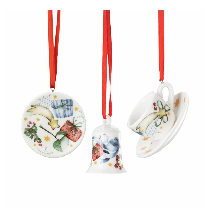 Hutschenreuther Christmas Carols 2025. Набор: 3 подвески 5 см N2
