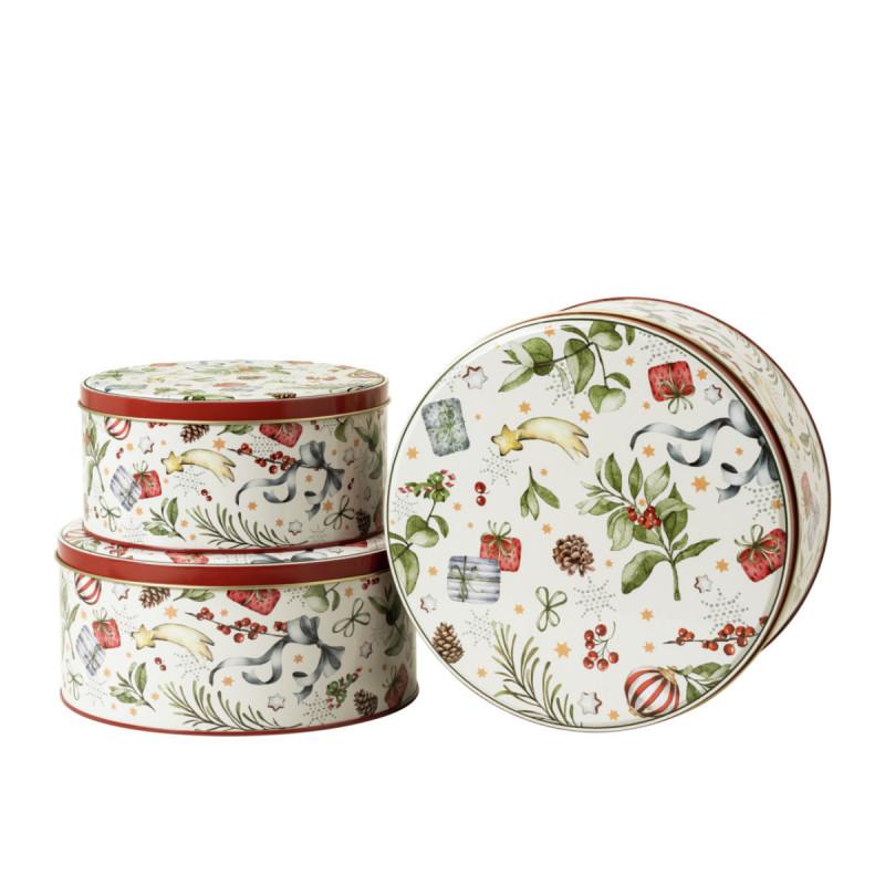 Hutschenreuther Christmas Carols 2025. Набор 3 банки, металл: 17/20/22 см