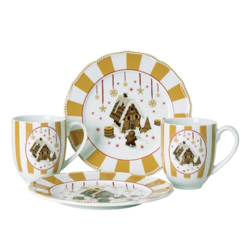 Hutschenreuther Christmas Love. Набор бежевый: 4 предмета