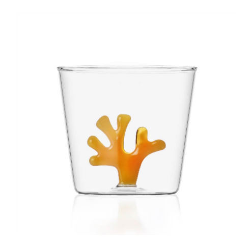 Ichendorf  Coral Reef. Стакан с янтарным кораллом 8x8,5 см